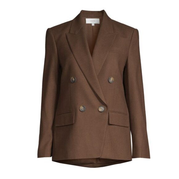 Vince Double-Breasted Blazer in Hickory, Size 6, Excellent Condition - Picture 3 of 12